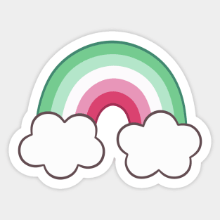 Abrosexual rainbow Sticker